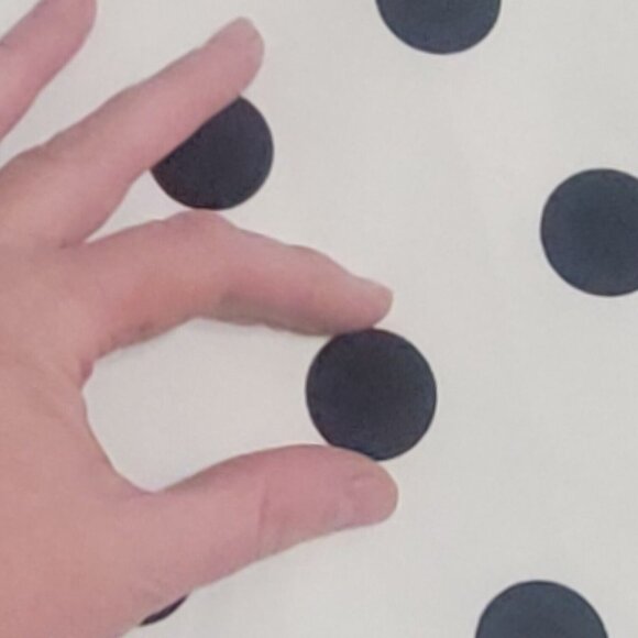 White Black Polkadot A-line Skirt 24W Retro Rockabilly Pockets Crinoline Lined - Picture 4 of 15